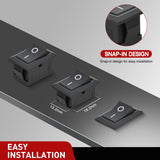 Nilight 10PCS Mini ON/Off Rocker Switch 2 Pin SPST 12V 20A 125V 10A Toggle Switch Kit with 20PCS Wires KCD1 T125 for Car Truck Boat Marine Off-Road RV Household Appliance, view 4