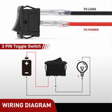 Nilight 10PCS Mini ON/Off Rocker Switch 2 Pin SPST 12V 20A 125V 10A Toggle Switch Kit with 20PCS Wires KCD1 T125 for Car Truck Boat Marine Off-Road RV Household Appliance, view 5
