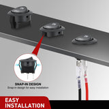 Nilight 10PCS Round Rocker Switches w/Wiring Harness SPST 6A/250V 10A/125VAC 12V Small Toggle Switch 2 Pin ON Off for Car Automotive RV Trucks Boats Off-Road Vehicle, view 5