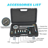 Nilight 11 PCS Engine Compression Tester Kit with Spark Plug, view 4