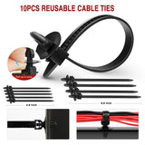 Nilight 1115Pcs Car Push Retainer Clips Auto Fasteners Kit 32 Most Popular Sizes Nylon Bumper Fender Rivets with 5 Fasteners Remover 10 Cable Ties for Toyota GM Ford Honda Chevy, view 4