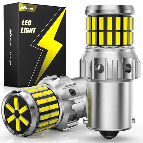 Nilight 1156 4014 63SMD BA15S 7506 1003 1141 P21W LED Bulbs (Pairs)