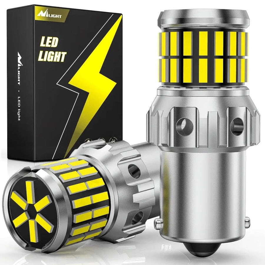 Nilight 1156 4014 63SMD BA15S 7506 1003 1141 P21W LED Bulbs (Pairs)