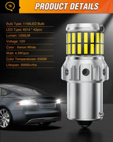 Nilight 1156 4014 63SMD BA15S 7506 1003 1141 P21W LED Bulbs (Pairs), view 2