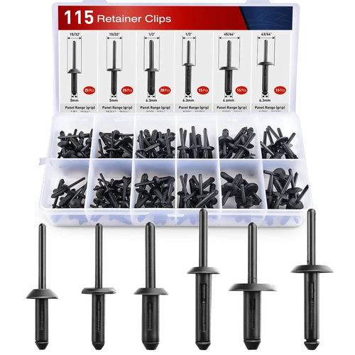 Nilight 115 Pcs Pop Rivet Assortment