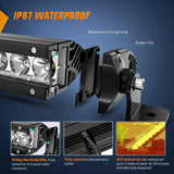 Nilight 11 Inch 50W Amber Slim Flood Led Light Bar | 2 Style Mounts (Pair), view 5