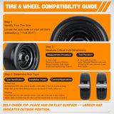 Nilight 11x4.00-5 Solid Lawn Mower Tires, 11 Inch Flat-Free Polyurethane Tire with 3/4 Inch Axle Bore & 3.4 Inch Hub Length, Airless Replacement Wheels for Lawn Mowers, 2 Pack, view 4
