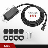 Nilight 12 Feet Heavy Duty 7 Way Inline Trailer Plug with 7 Gang Junction Box, view 5