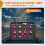 Nilight 12 Gang Switch Panel Circuit Control Relay System RGB Backlight Fuse Wiring Harness Toggle Momentary Strobe Flash Modes Automatic Dimmable 12V 24V for Car Truck Camper SUV, view 2