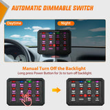 Nilight 12 Gang Switch Panel Circuit Control Relay System RGB Backlight Fuse Wiring Harness Toggle Momentary Strobe Flash Modes Automatic Dimmable 12V 24V for Car Truck Camper SUV, view 5