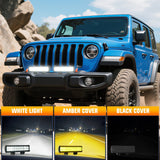 Nilight 12 Inch 72W 5000LM Double Row Spot Flood LED Light Bars with Amber/Black Covers (Pair), view 4