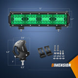 Nilight 12 Inch LED Light Bar Green Triple Row 240W Spot Flood Combo Off Road Driving Fog Fishing Hunting Emergency Safety Lighting for UTV Pick-up Van Boat Tractor, view 2