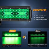 Nilight 12 Inch LED Light Bar Green Triple Row 240W Spot Flood Combo Off Road Driving Fog Fishing Hunting Emergency Safety Lighting for UTV Pick-up Van Boat Tractor, view 3