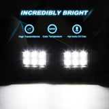 Nilight 12 Inch Roof Top Strobe Lights 48LED Amber Hazard Light Emergency Safety Warning LED Flashing Light Bar Magnetic Mount for 12V 24V Cars Trucks Tractors Snow Plows Construction vehicles (White), view 3