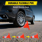 Nilight 12 inch Traffic Safety Cones, 4 Pack Durable PVC Orange Cones with Reflective Collars for Road Safety, Parking, Construction Work, Sports Training, view 5