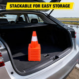 Nilight 12 inch Traffic Safety Cones, 8  Pack Durable PVC Orange Cones with Reflective Collars for Road Safety, Parking, Construction Work, Sports Training, view 6