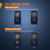Nilight 12 Volt Power Rocker Switch Led Light Bar 5 Pin Laser On Off SPST Switches 20A/12V 10A/24V Blue with Jumper Wires Set for Cars Trucks Boats ATVs UTVs RVs, view 3