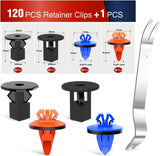 Nilight 120 PcsCar Bumper Retainer Clips Bumper Fender Liner Kit for Lexus Toyota 4Runner Tacoma RAV4 Scion 75495-35010 75397-35010 90189-06065 90189-06013 with 1 Fastener Remover, view 2