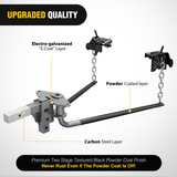 Nilight 1200 lbs Round Bar Weight Distributing Hitches Kit with Sway Control, view 5