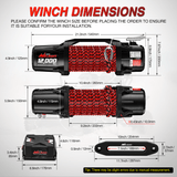 Nilight 12000 lb ATV/UTV Electric Winch Kit With Synthetic Rope 3-IN-1 Smart Remote, view 2