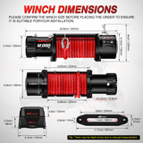 Nilight 12000 lb ATV/UTV Electric Winch Kit With Synthetic Winch Rope, view 2