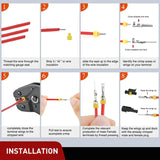 Nilight 120PCS 1 Pin Electrical Connector ‎Plug Male Female Terminal Wire Connector, view 3