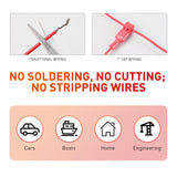 Nilight 120PCS/60 Pairs Quick Splice Disconnect Wire Terminals T-Tap Spade Wire Connectors Red 22-16 AWG Male Female Self-Stripping Kit, view 6