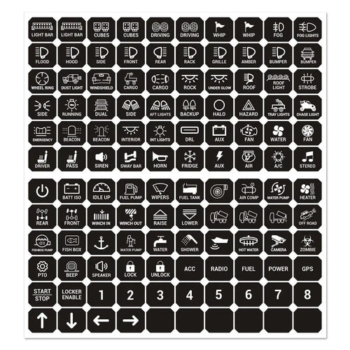 Nilight 120PCS Switch Panel Stickers For 6/8 Gang Switch Panel