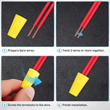 Nilight 120PCS Yellow Wire Connectors Kit 16-14 AWG Electric Wire Caps Insulating Insert Twist Electrical Wire Terminal with Spring for Connect Electrical Wiring Automotive Car Truck Boats Marine, view 3