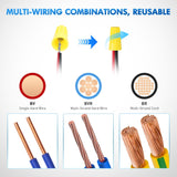 Nilight 120PCS Yellow Wire Connectors Kit 16-14 AWG Electric Wire Caps Insulating Insert Twist Electrical Wire Terminal with Spring for Connect Electrical Wiring Automotive Car Truck Boats Marine, view 5