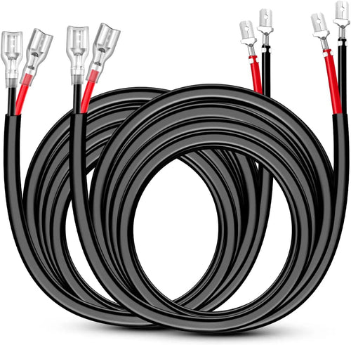 Nilight 2PCS 12AWG 10FT Wire Extension Kit For LED Light Bar/Led Pods/LED Work Light