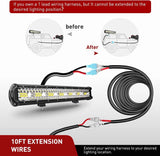 Nilight 2PCS 12AWG 10FT Wire Extension Kit For LED Light Bar/Led Pods/LED Work Light, view 2