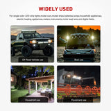 Nilight 2PCS 12AWG 10FT Wire Extension Kit For LED Light Bar/Led Pods/LED Work Light, view 5