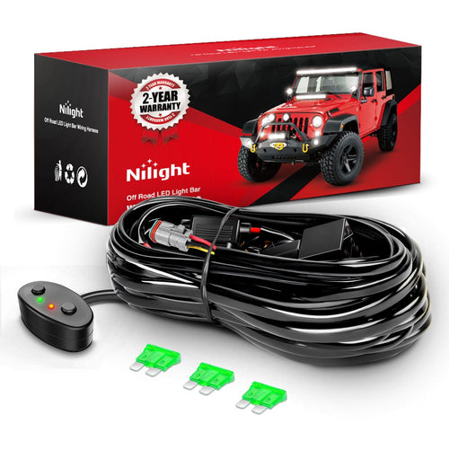 Nilight 12AWG DT Connector 12V On Off Switch Wiring Harness Kit 1 Lead