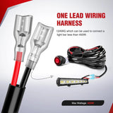 Nilight 12AWG Wire Harness Kit 1 Lead W/ 12V 3Pin Switch | 3 Fuses | 2 Spade Connectors, view 2