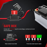 Nilight 12AWG Wire Harness Kit 2 Leads W/ 12V 5Pin Switch | 3 Fuses | 4 Spade Connectors, view 3