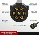Nilight 12FT 7-Way Trailer Plug Socket Extension Cable, view 3