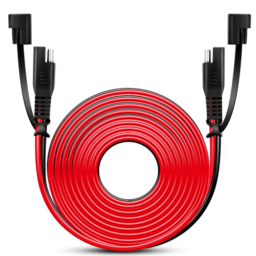 Nilight 16AWG 12FT SAE DC Extension Cable 2-Pin Wire Harness With Dust Cap