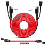 Nilight 16AWG 12FT SAE DC Extension Cable 2-Pin Wire Harness With Dust Cap, view 2