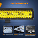 Nilight 12 Inch 240W 30000LM Amber Triple Row Spot/Flood Led Light Bar, view 3