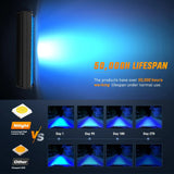 Nilight 12 Inch 240W 30000LM Blue Triple Row Spot/Flood Led Light Bar, view 6