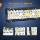 Nilight 12 Inch 270W Side Shooter Triple Row Spot/Flood LED Light Bars, view 3