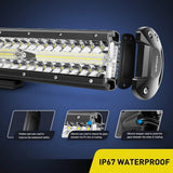 Nilight 12 Inch 300W 30000LM Triple Row Flood/Spot LED Light Bar Kit | 12FT Wire, view 4