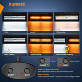 Nilight 12 Inch 300W Amber White Led Light Bar Kit | 2PCS 4 Inch 60W Light Pods | 16AWG Wire, view 3