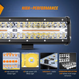 Nilight 12 Inch 300W Amber White Led Light Bar Kit | 2PCS 4 Inch 60W Light Pods | 16AWG Wire, view 6