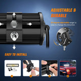 Nilight 12 Inch 300W Amber White Triple Row Spot/Flood Led Light Bar Kit | 16AWG Wire, view 3