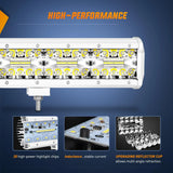 Nilight 12 Inch 300W Spot Flood Combo White Case Led Light Bar, view 3