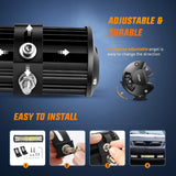 Nilight 12 Inch 300W Triple Row Spot/Flood Led Light Bar Kit | 4 Inch 60W Led Pods (Pair), view 5