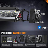 Nilight 12.2 Inch 45W 4980LM Anti-Glare Slim Spot Flood LED Light Bar (Pair) | 16AWG DT Wire, view 5
