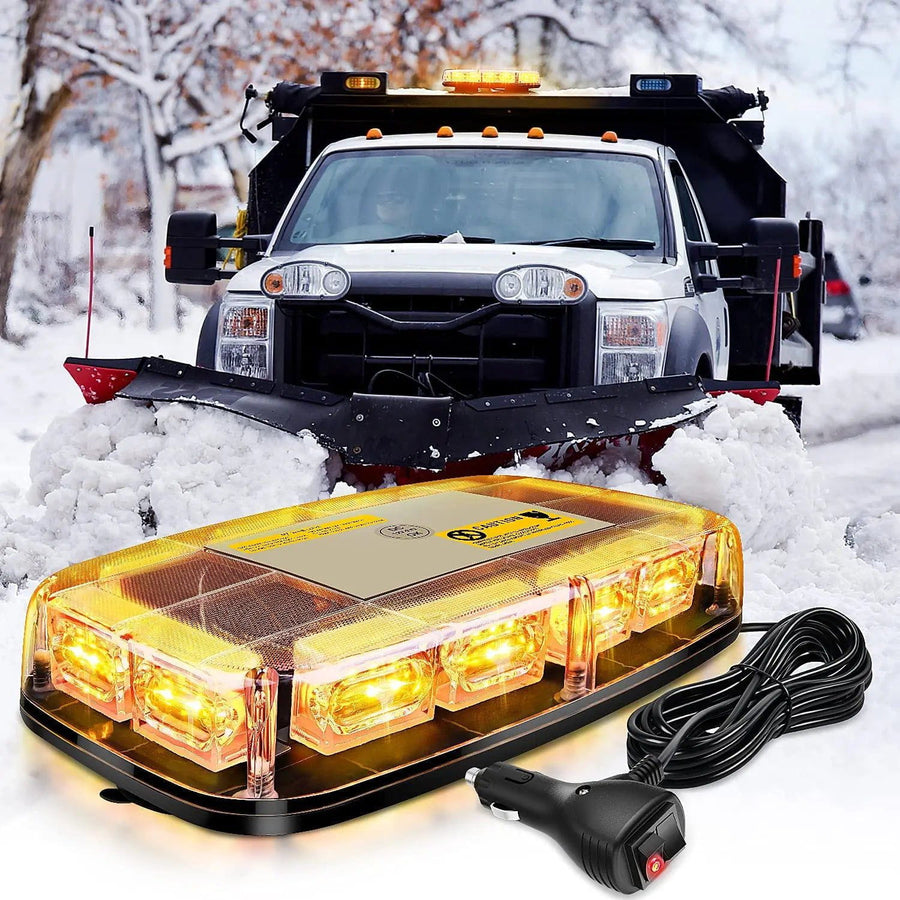Nilight 12 Inch 48 Leds Roof Top Amber Emergency Strobe Light